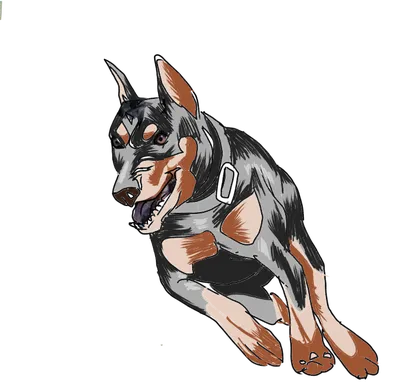 Lexica - An angry doberman leaning over his dead owner