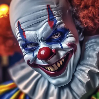Bad evil clown, злой, клоун, …» — создано в Шедевруме