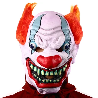 Злой клоун: опасный персонаж с красными глазами и зловещей улыбкой» —  создано в Шедевруме