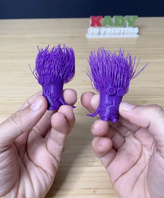 Работа Злые миньоны с волосами и одним глазом - брелок (фиолетовый миньон)  с возможностью распечатки в 3D • Сделано с помощью Voron・Cults
