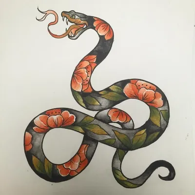 Змея карандашом - 54 фото
