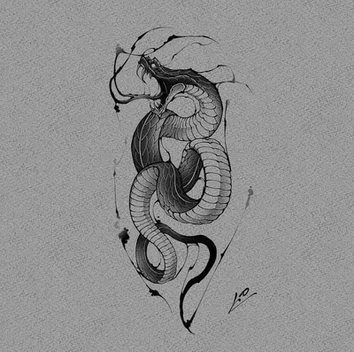 Голова змеи арт - 33 фото