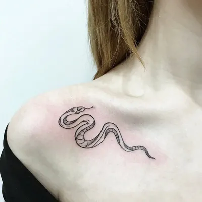 Тату змеи на ключице для девушек: 5 популярных вопросов и ответы -  tattopic.ru