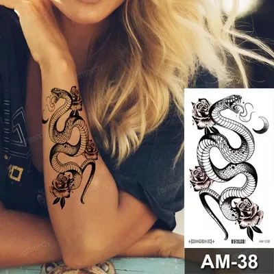 Тату змея на бедре - фото и идеи татуировок на тему змей - pictx.ru