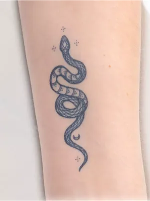 Реалистичные временные тату-наклейки для женщин и мужчин, черная змея,  водостойкая, поддельная татуировка, талия, тело, рука, темная змея, тату,  большой размер | AliExpress