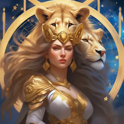 Знак зодиака лев, храбрая женщина» — создано в Шедевруме