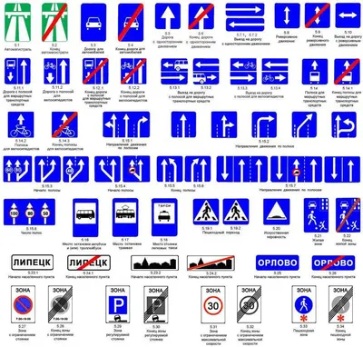 Знаки правил дорожного движения: обозначения, пояснения