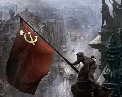 The Soviet Banner of Victory on the Reichstag | Красное знамя победы над  рейхстагом – Color by Klimbim 0.1