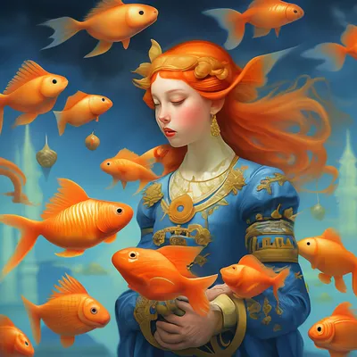 Сказка о золотой рыбке» — создано в Шедевруме