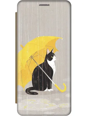 Чехол на Tecno Spark 10 Pro \"Кот с желтым зонтом\" золотистый, купить в  Москве, цены в интернет-магазинах на Мегамаркет