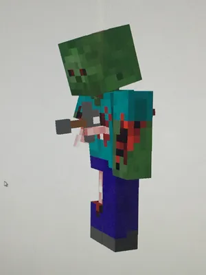 I made a custom 3D model that improves the zombie : r/Minecraft