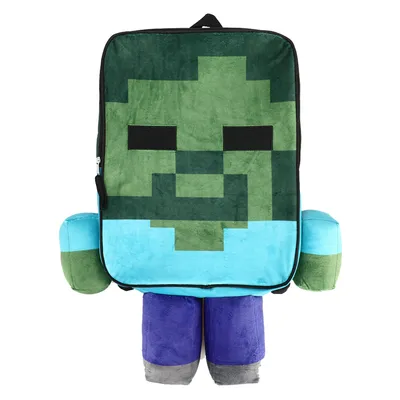 BIOWORLD Minecraft Zombie Plush Character Backpack