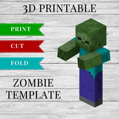 Minecraft Zombie 3D model in FBX, OBJ, MAX, 3DS, C4D - 3DModels.org