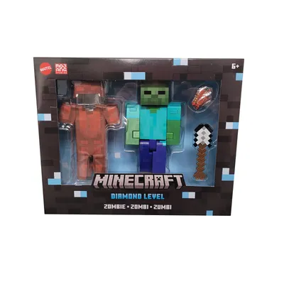 Mattel Minecraft Diamond Level Zombie Action Figure | Radar Toys