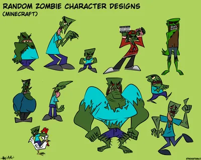 Random Minecraft Zombie Character Designs by TheEnderToonist on Newgrounds