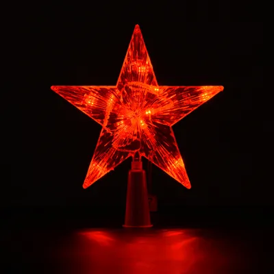 Верхушка на елку «Звезда» 15 см цвет красный по цене 210 ₽/шт. купить в  Москве в интернет-магазине Леруа Мерлен