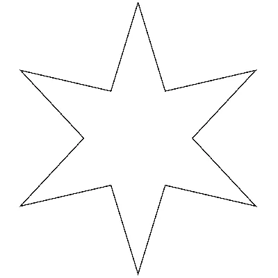 Звезда рождественская шаблон - Скачать и распечатать на А4