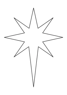 Звезда рисунок шаблон для вырезания - 76 фото