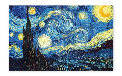 Роспись на стене по мотивам картины Ван Гога \"Звездная ночь\".  Импрессионизм… | Картины, Звездные ночи, Импрессионизм
