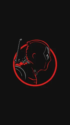 Марвел Обои на телефон красно-черный логотип