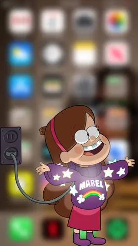 Мультяшные Гравити Фолз Обои на телефон мультипликационный персонаж, держащий телефон