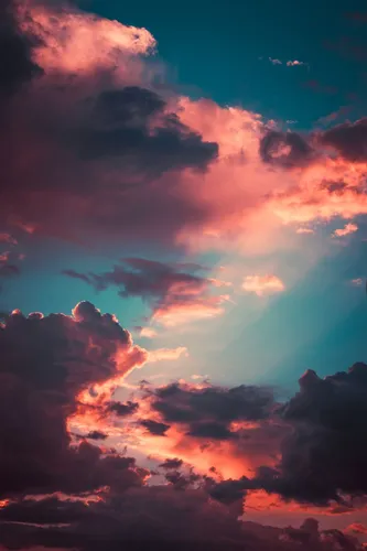 Облака Обои на телефон красочное небо с облаками
