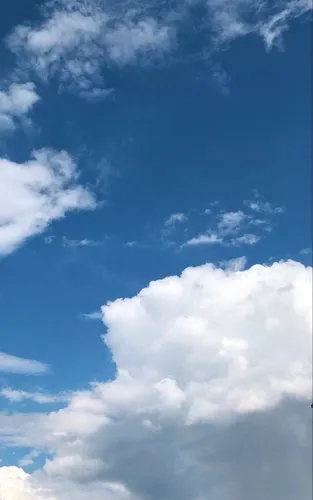 Облака Обои на телефон голубое небо с белыми облаками