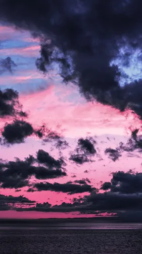 Облака Обои на телефон розовое и фиолетовое небо с облаками
