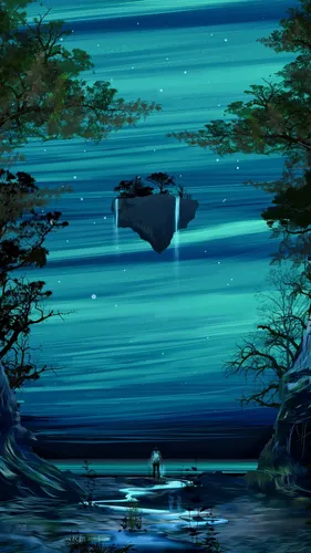 Пейзаж Обои на телефон бегемот в воде