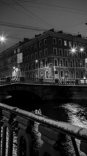 Санкт Петербург Обои на телефон мост через реку перед большим зданием