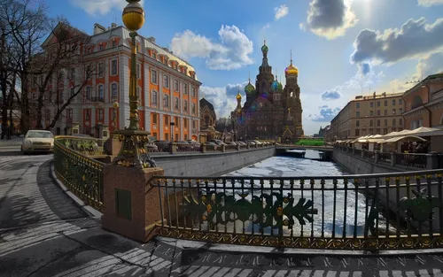 Санкт Петербург Обои на телефон мост через реку со зданиями по обе стороны