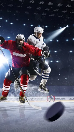 Хоккей Обои на телефон пара хоккеистов на льду