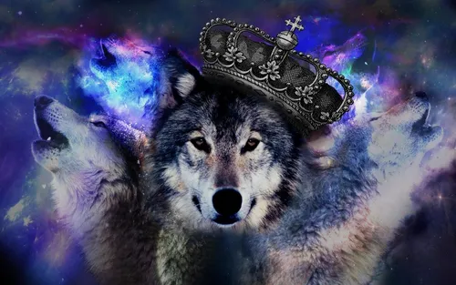 Модный Крутой Обои на телефон волк с короной