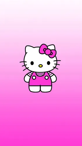 Hello Kitty Обои на телефон карикатура с изображением кота