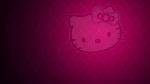 Hello Kitty Обои на телефон розовое сердце с рисунком