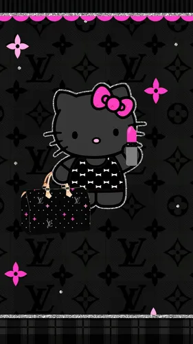 Hello Kitty Обои на телефон плакат с мультипликационным персонажем
