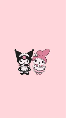 Hello Kitty Обои на телефон пара персонажей мультфильмов