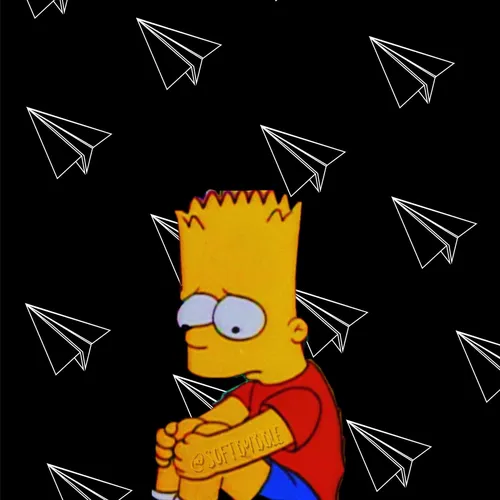 Грустный Барт Симпсон Обои на телефон форма