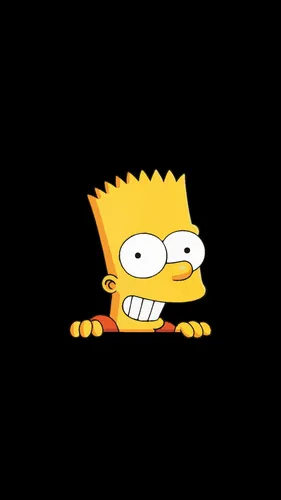 Грустный Барт Симпсон Обои на телефон карикатура желтого персонажа