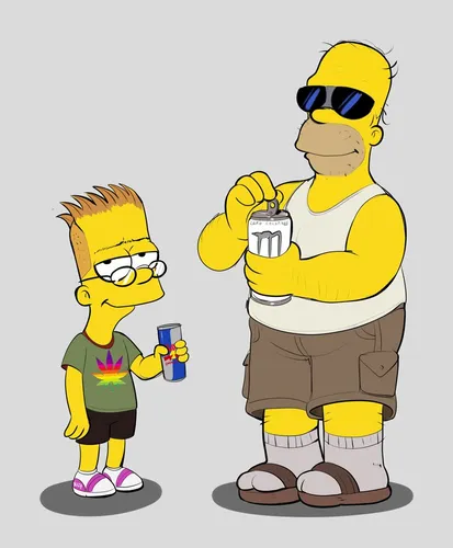 Грустный Барт Симпсон Обои на телефон пара человек в одежде