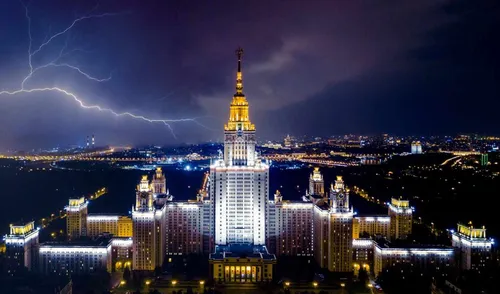 Москва Обои на телефон город с высокой башней