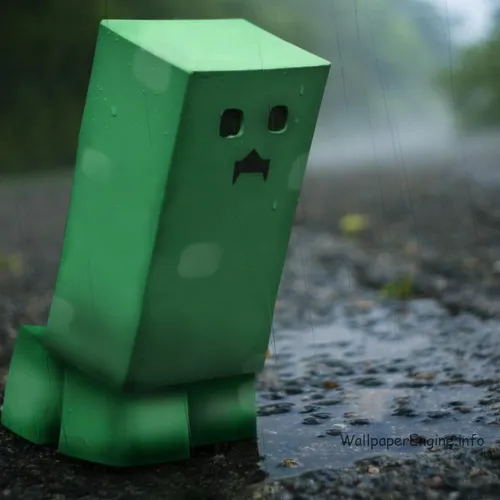 Minecraft Обои на телефон зеленая коробка для игрушек