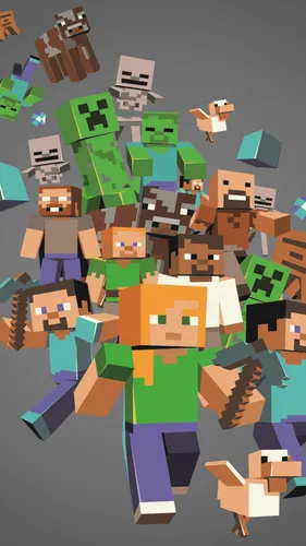 Minecraft Обои на телефон игра-головоломка с различными фигурами