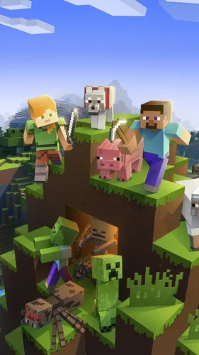 Minecraft Обои на телефон скриншот видеоигры