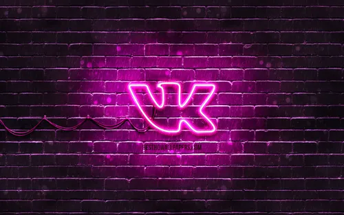 Вк Обои на телефон фиолетовый и розовый логотип