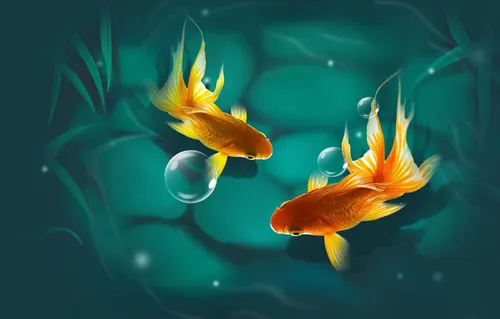 Золотые Рыбки Обои на телефон желтая рыба плавает в воде