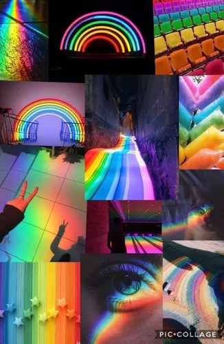 Радуга Обои на телефон коллаж из разноцветных квадратов