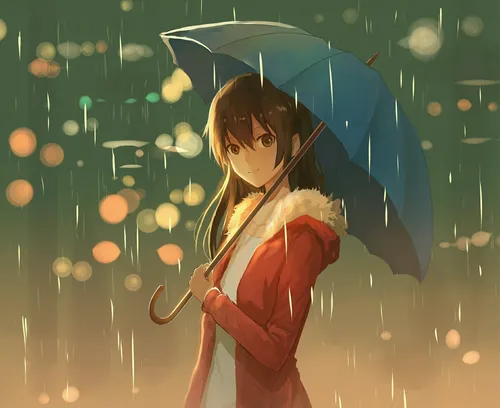 Тиаки Омигава, Аниме Обои на телефон карикатура женщины с зонтиком