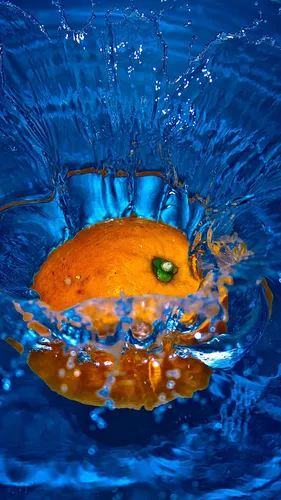 Фрукты В Воде Обои на телефон красочная медуза в воде