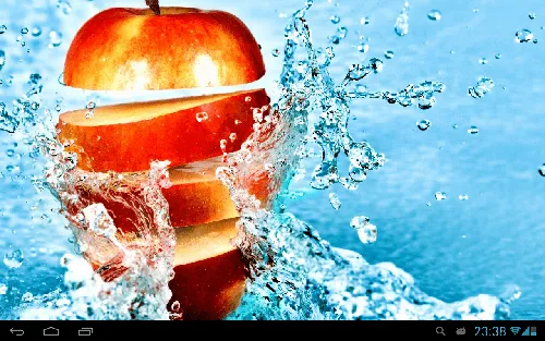 Фрукты В Воде Обои на телефон красное яблоко, брызгающее в воду